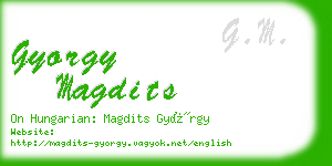 gyorgy magdits business card